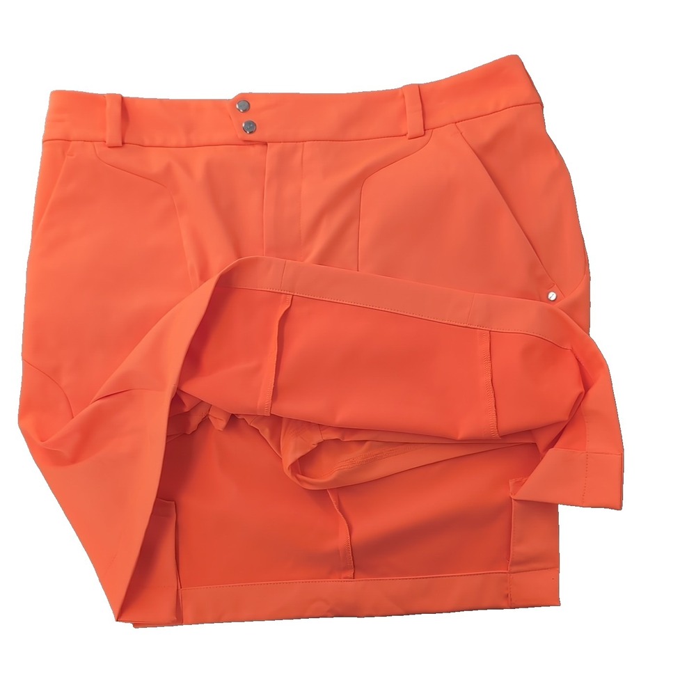 Ralph Lauren RLX Women's Size 10 Neon Orange Golf Skirt Built in Short Skort